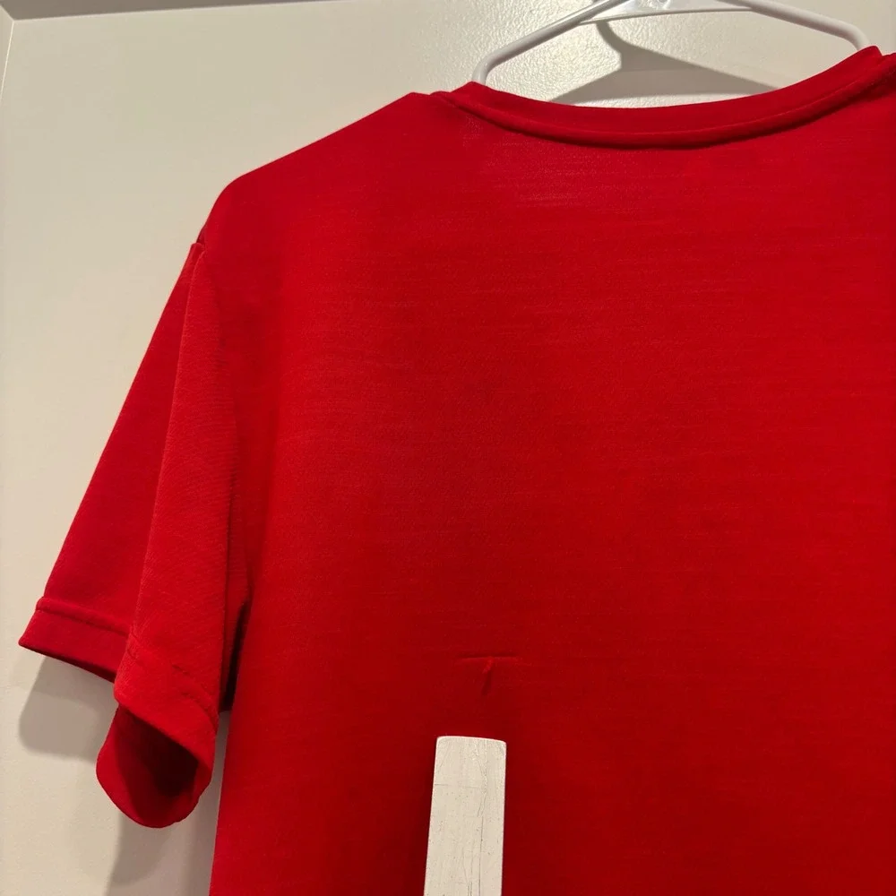 Nike Mens Dri-FIT Standard Fit Short Sleeve Training Shirt Red Small 1680